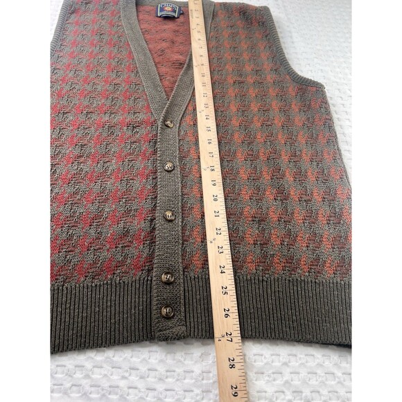 Vintage Chaps Ralph Lauren Mens Sweater Vest Size Large Grandpa USA Made - Picture 2 of 9